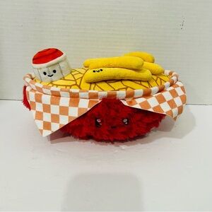 SQUISHABLE 10” Mini Comfort Food French Fries & Ketchup Basket Plush